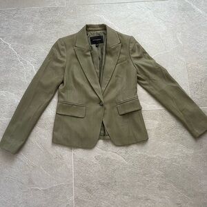 Banana Republic Blazer Jacket Womens Size 2 Single Breasted Long Sleeves Green